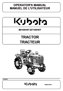 kubota bulltra b1 instruction manuals